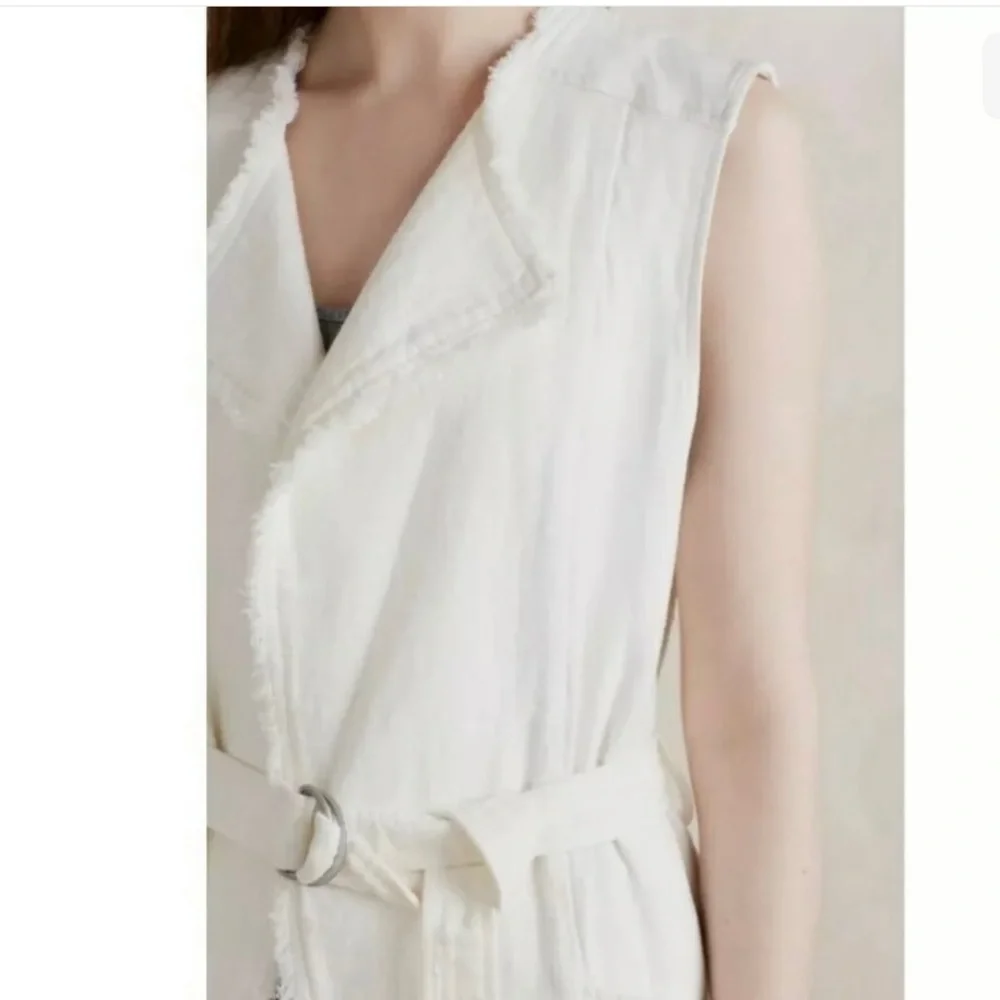Anthropologie Elevenses frayed Luna open style vest - Picture 4 of 11